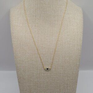 925 Gold Tone over Sterling Silver Evil Eye Pendant Necklace